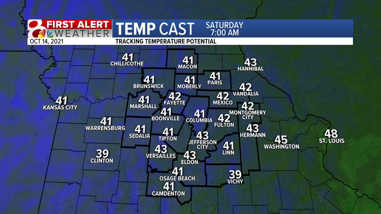 Saturday AM Temps